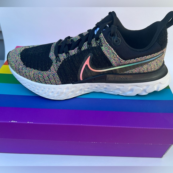 NIB Nike React Infinity Run Fk 2 BT PRIDE size 9 men 10.5 women - Picture 1 of 4